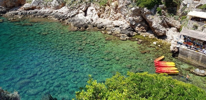 Crystal clear water in Dubrovnik, Croatia