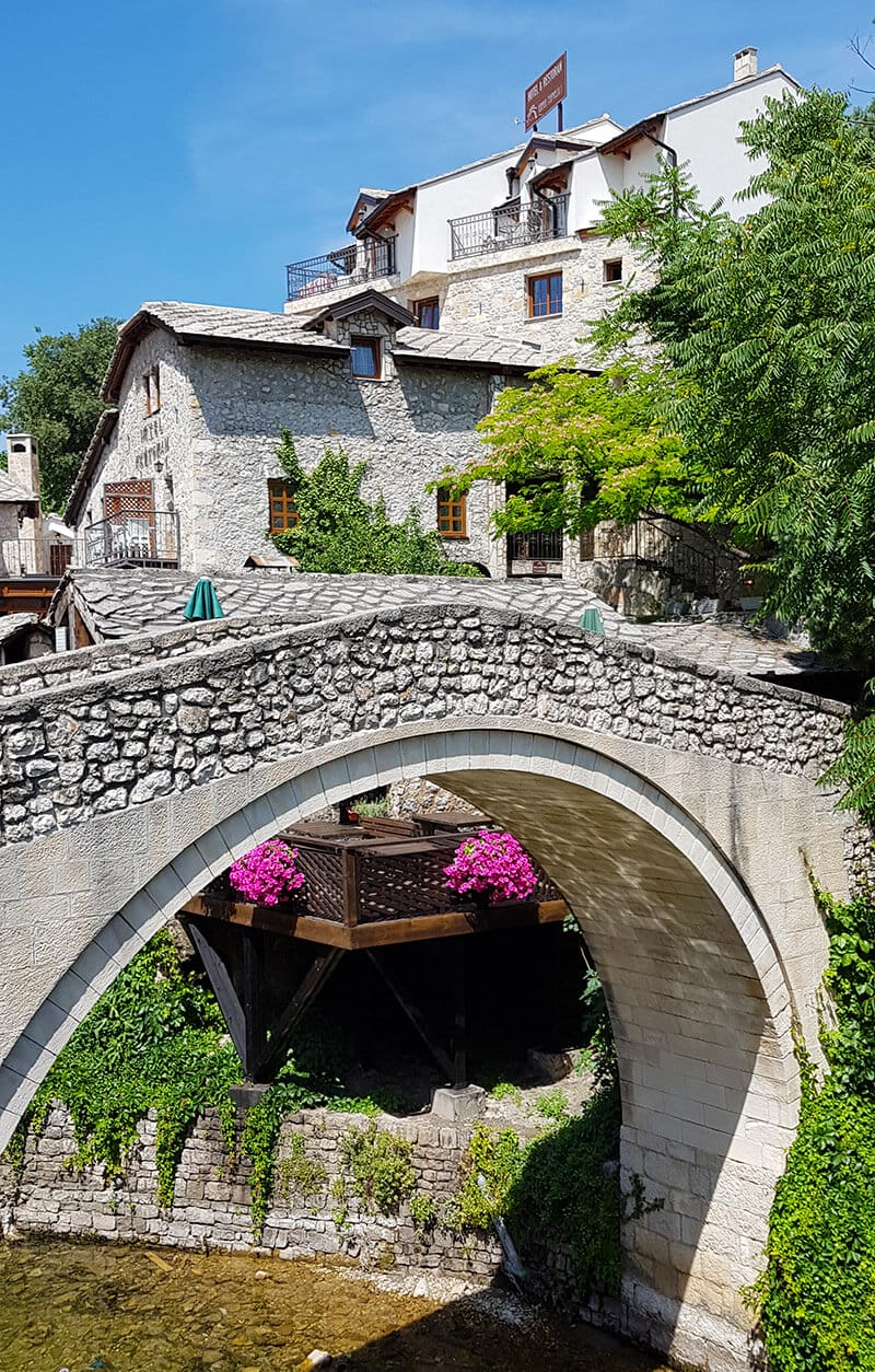 Crooked Bridge in Mostar in Bosnia & Herzegovina
