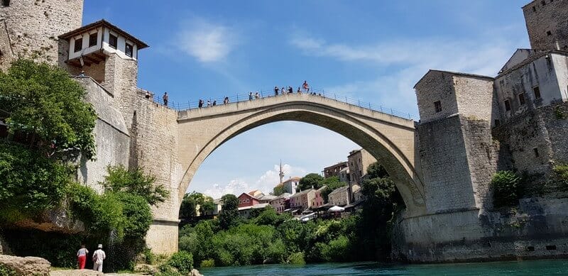 Stari Most bridge in Mostar in Bosnia & Herzegovina