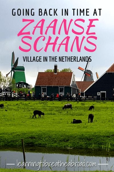 Go back in time to the 18th Century at the village of Zaanse Schans in Northern Netherlands. Visit the clog making workshop, coffee house, bakery, windmill production houses and the cheese factory. | Things to do in the Netherlands | Netherlands Travel | Europe Travel