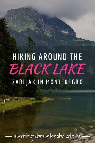 Hiking around the Black Lake in Zabljak in Montenegro