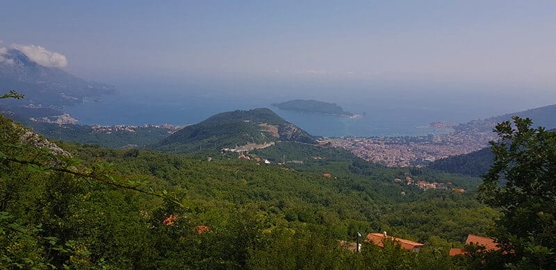 View of Budhva and the Adriatic Sea