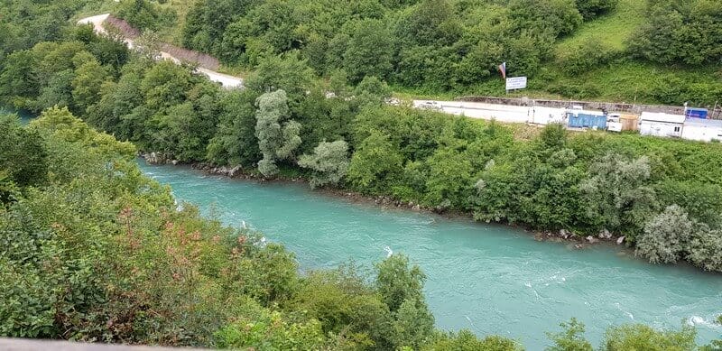Tara River at Scepan Polje in Montenegro