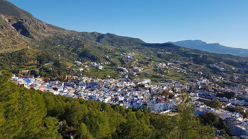 Chefchaouen town from above