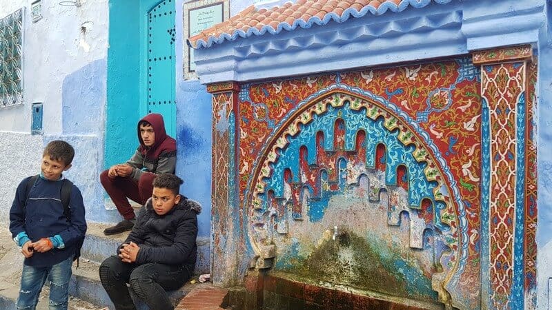 Drinking fountain in Chefchaouan Morocco