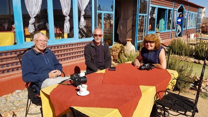Azrou to Ziz Gorge: Coffees at the Cafe outside Zaida