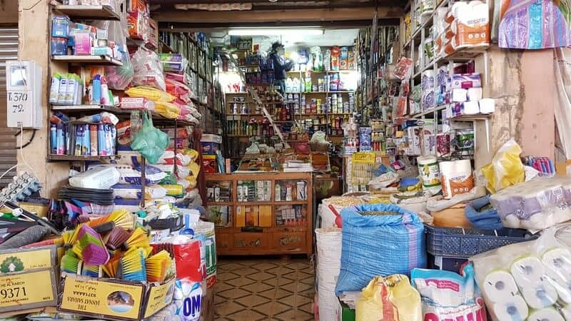 Errachidia market: jam packed store