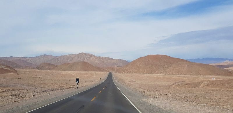 Roadtrip from Tacna in Peru to Arica in Chile