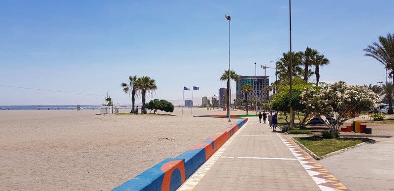 The beachfront in Arica in Chile