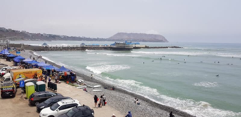 Surfing in Lima Peru