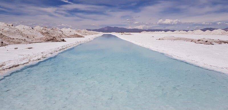 Salinas Grande salt pools in Northern Argentina