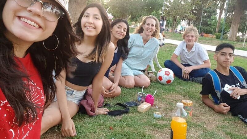 Kids in the park in Tinogasta in Argentina