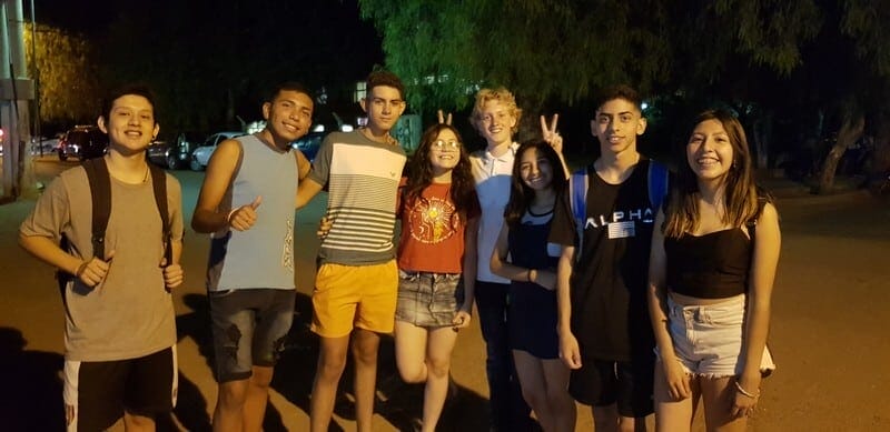 Fun with kids in Tinogasta in Argentina