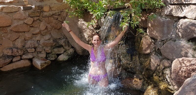 Waterfalls at Fiambala hot springs