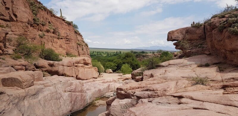 Views at the Hualco Canyon in Argentina